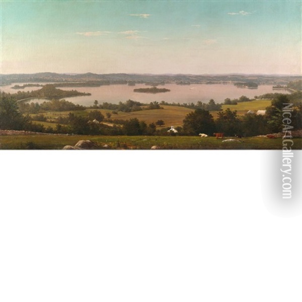 Pastoral Landscape Oil Painting - George Fisher Daniels