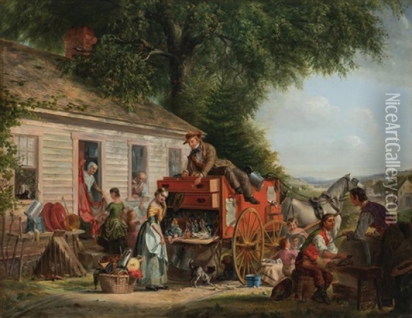 The Yankee Peddler Oil Painting - William Tolman Carlton