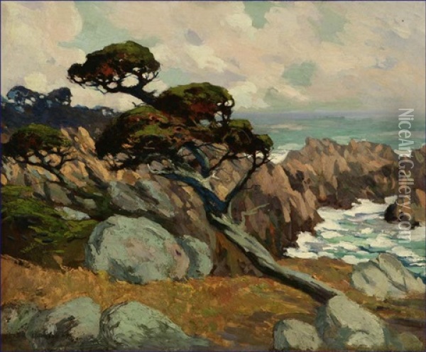 Carmel Coastal Oil Painting - Mary Deneale Morgan