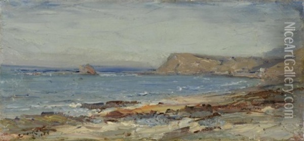 Le Val Andre Pres De Pleneuf, 1908 Oil Painting - Emile Noirot