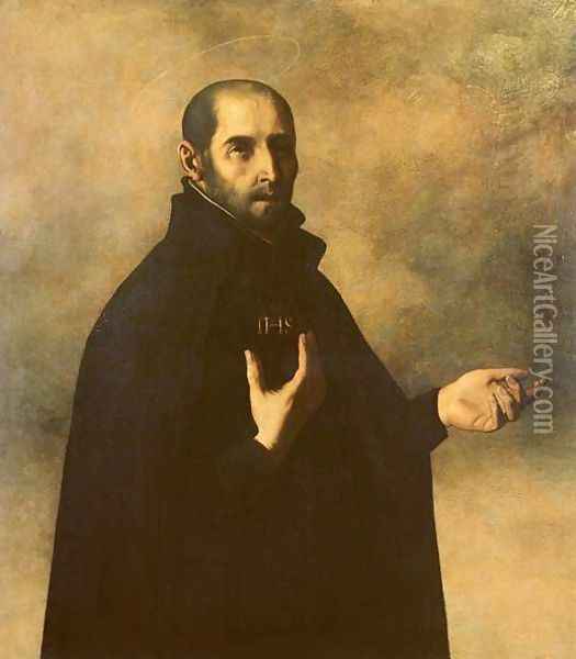 St.Ignatius Loyola Oil Painting - Francisco De Zurbaran