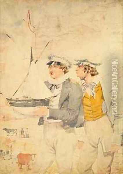 Juvenile Members of the Yacht Club Oil Painting - Richard Dadd