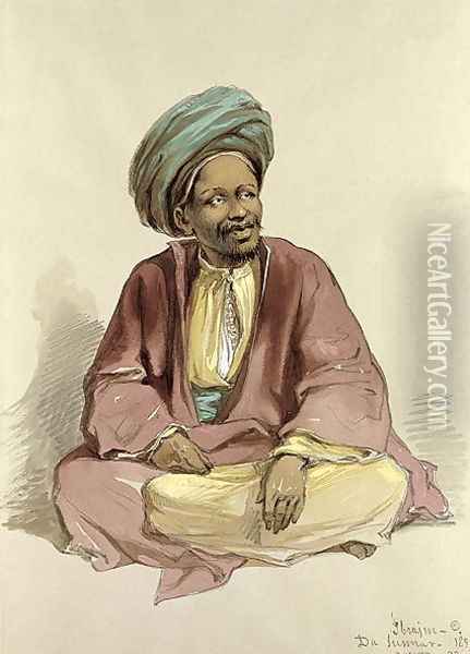 Ibrahim - from Sunnar, 1856 Oil Painting - Amadeo Preziosi