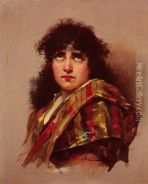 Mujer Arabe Oil Painting - Francisco Masriera Manovens