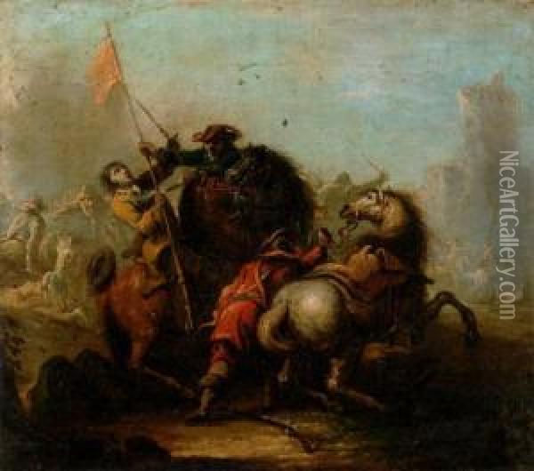 Cavalry Skirmish Oil Painting - Joseph Parrocel