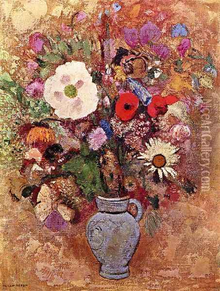 Bouquet Of Flowers Oil Painting - Odilon Redon