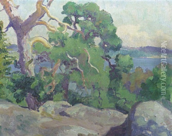 Manty Kalliolla Oil Painting - Santeri Salokivi