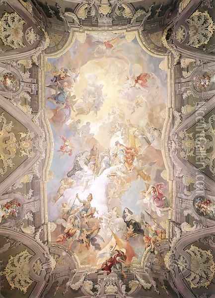 Glorification of the Hungarian Saints 1772 74 Oil Painting - Franz Anton Maulbertsch