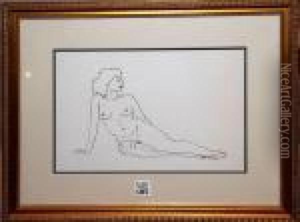 Seated Nude Oil Painting - Walt Kuhn