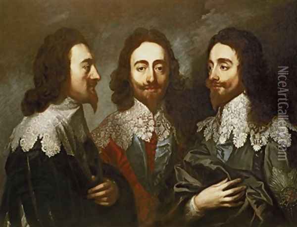 Charles I in Three Positions Oil Painting - Carlo Maratta or Maratti