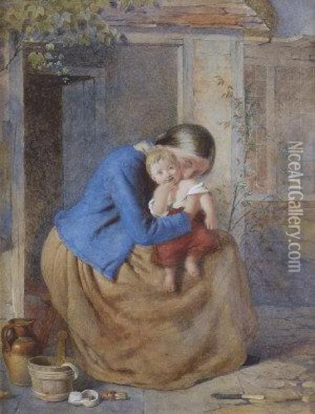 Mother And Child Oil Painting - William Lee