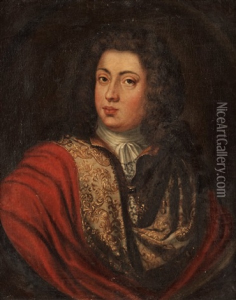 Portrait Probably Depicting Clas Bonde (1664-1726) Oil Painting - Martin (Martinus I) Mytens