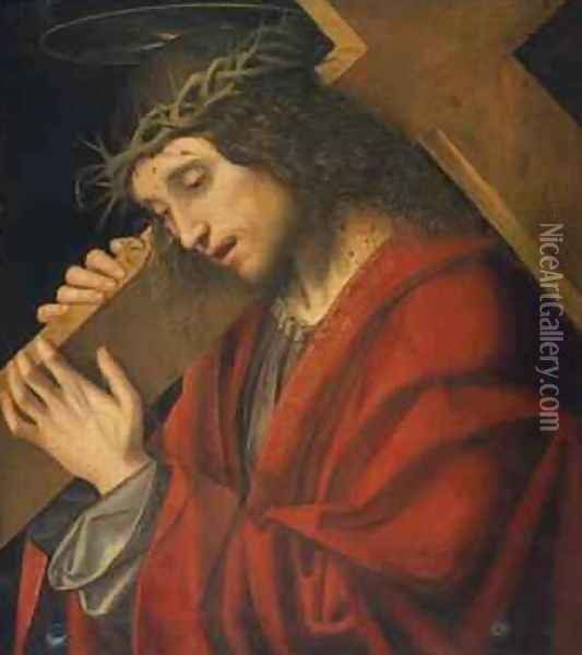 Christ Bearing the Cross Oil Painting - Gian Francesco de Maineri