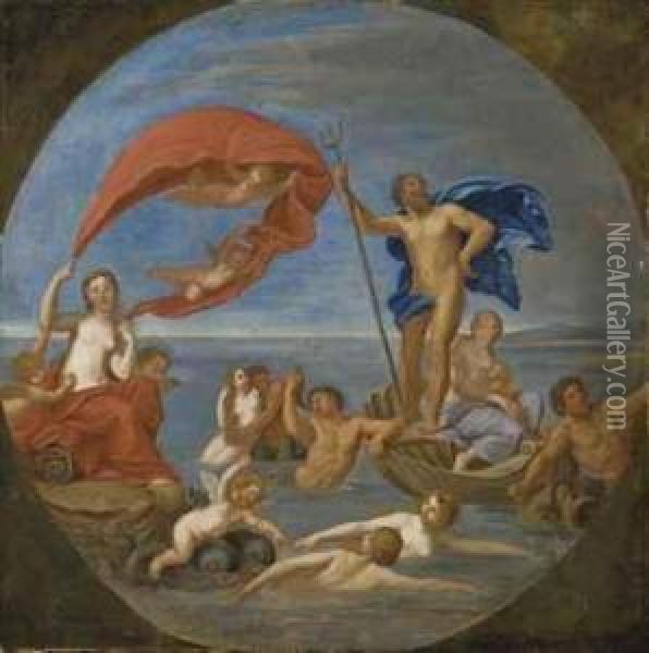 Le Triomphe De Neptune Oil Painting - Francesco Albani