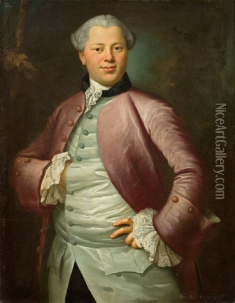 Portrait Of The Writer Gustav Adolph Von Amman (1743-1772) Oil Painting - Anton Graff