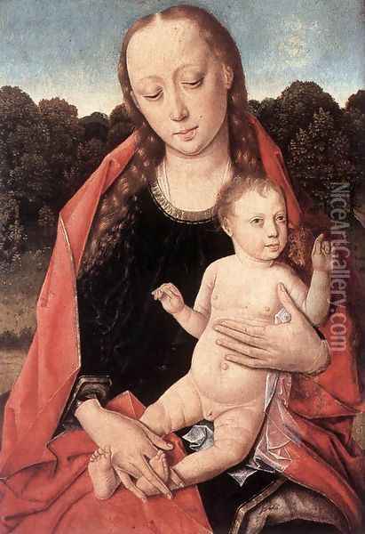 The Virgin and Child Oil Painting - Dieric the Elder Bouts