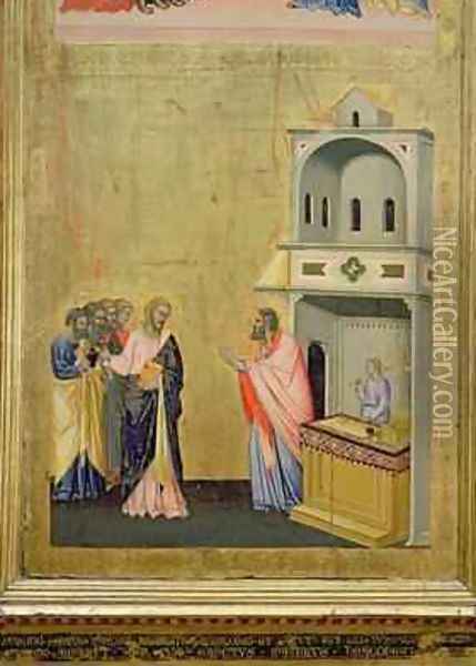 The Calling of St Matthew from the Altarpiece of St Matthew and Scenes from his Life 1367-70 Oil Painting - Andrea & Jacopo Orcagna di Cione