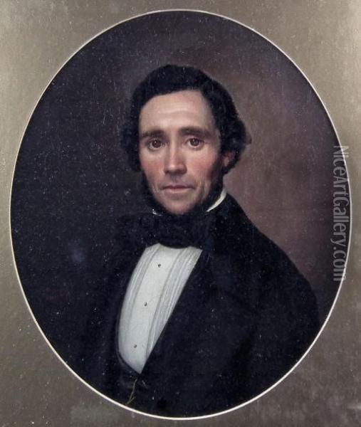 Half Length Portrait Of A Seated Gentleman Oil Painting - Philipp Hoyoll