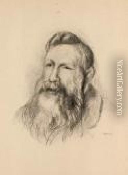 Portrait Auguste Rodin Oil Painting - Pierre Auguste Renoir