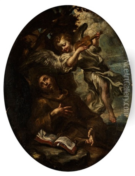Die Vision Des Heiligen Franziskus Oil Painting - Giuseppe Maria Crespi