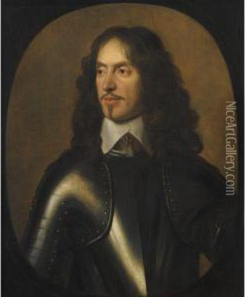 Portrait Of William, 1st Baron And Earl Of Craven (1608-1697),wearing Armour Oil Painting - Gerrit Van Honthorst
