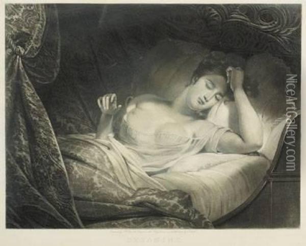 Dreaming; Awaking Oil Painting - Samuel William I Reynolds