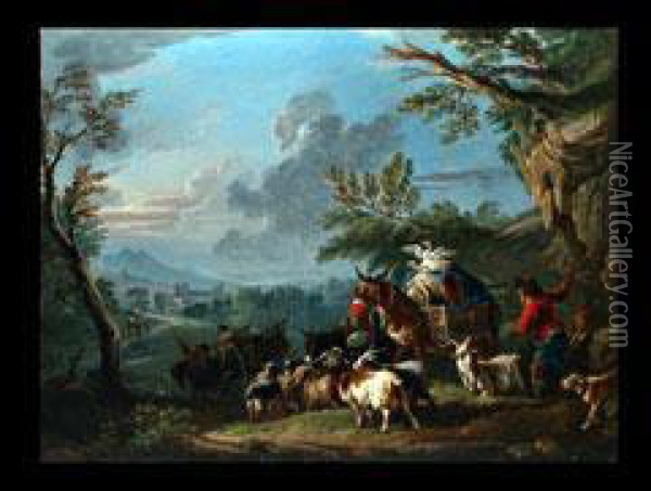 Bruder Des Bekannten Literaten Seiner Amorosen Oil Painting - Francesco Giuseppe Casanova