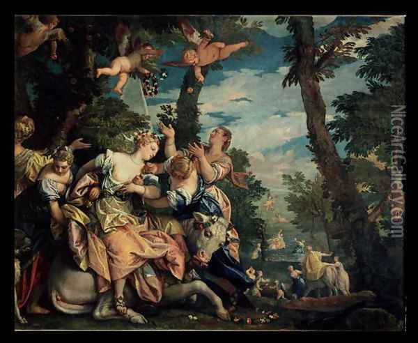 The Rape of Europa 2 Oil Painting - Paolo Veronese (Caliari)