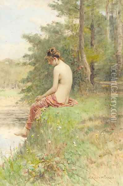Distant thoughts Oil Painting - Adrien Moreau