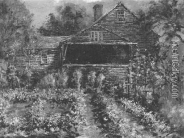 Cottage Garden Oil Painting - William Savery Bucklin