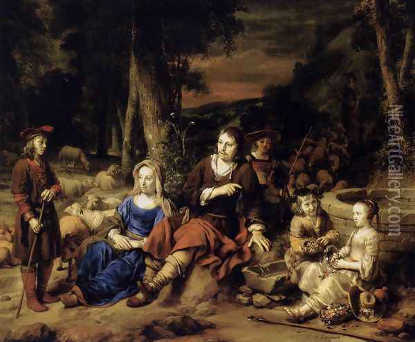 Portrait of a Family 1667 Oil Painting - Gerbrand Van Den Eeckhout