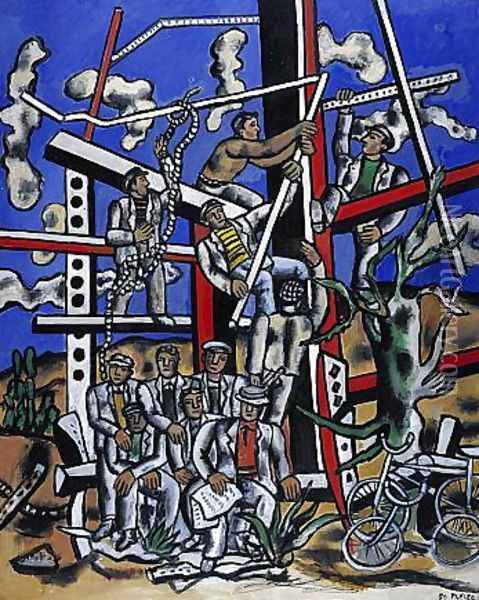 Study for 'The Constructors' Oil Painting - Fernand Leger