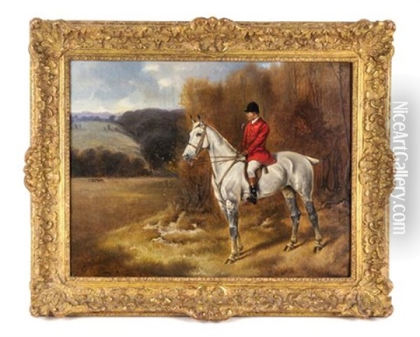 Huntsman Oil Painting - Alfred Wheeler