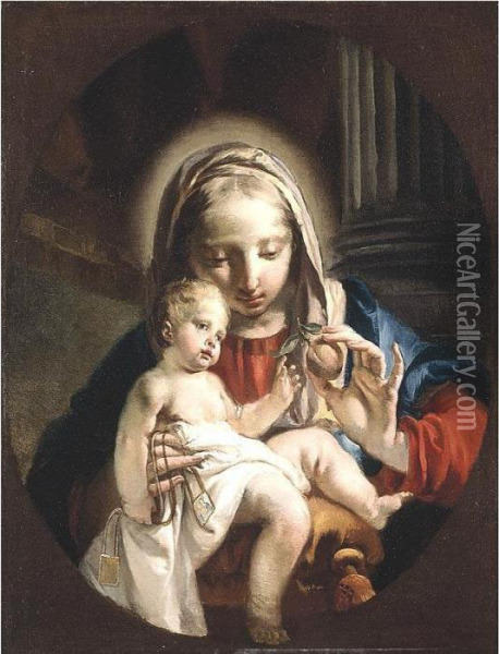 Madonna And Child Oil Painting - Giovanni Battista Tiepolo