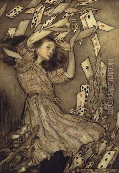 Illustration from Alices Adventures in Wonderland by Lewis Carroll 1832-98 1907 Oil Painting - Arthur Rackham