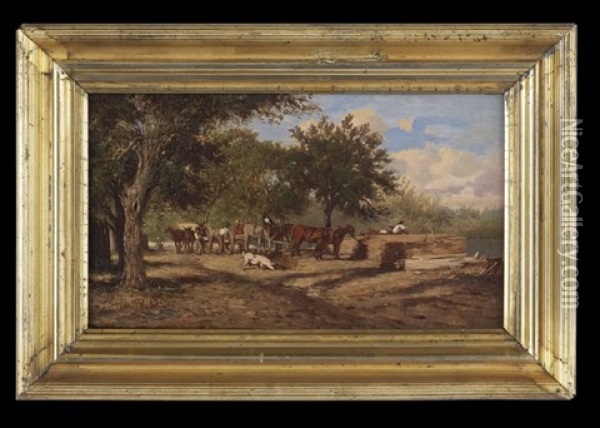 Sawmill Near Madisonville Oil Painting - Richard Clague