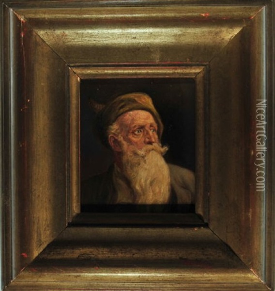 Portrait Eines Bartigen Mannes In Tracht Oil Painting - Reinhold Schweitzer