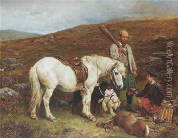 A Days' Hunting Oil Painting - John Sargent Noble