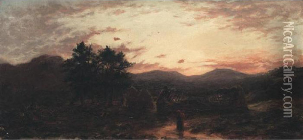 Evening Oil Painting - Joseph Farquharson