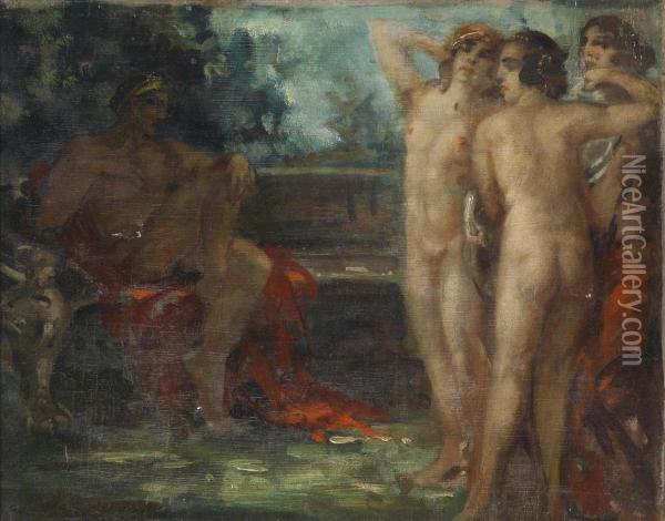 The Judgement Of Paris Oil Painting - Arnulf De Bouche