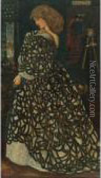 Sidonia Von Bork Oil Painting - Sir Edward Coley Burne-Jones