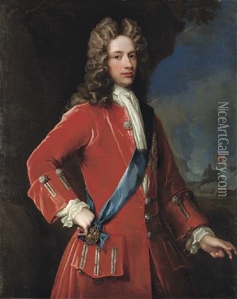 Portrait Of John, 2nd Duke Of Argyll And 1st Duke Of Greenwich Oil Painting - William Aikman