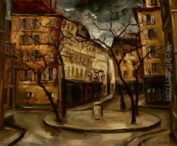 Place Furstemberg In Paris Oil Painting - Jos Croin