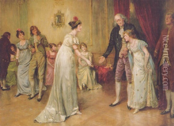 Her First Ball Oil Painting - George Goodwin Kilburne