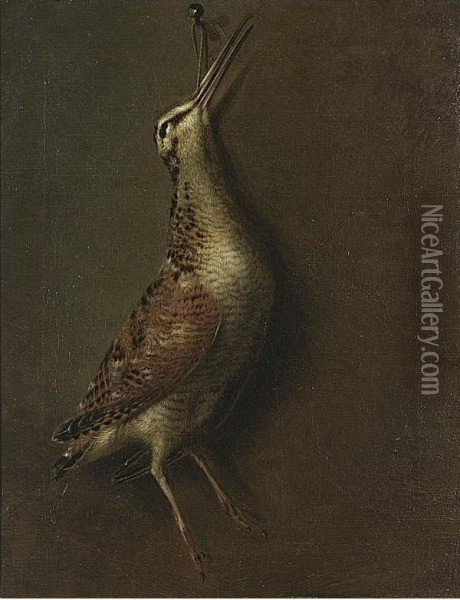 A Hunting Still Life With A Godwit Oil Painting - Heinrich Lihl