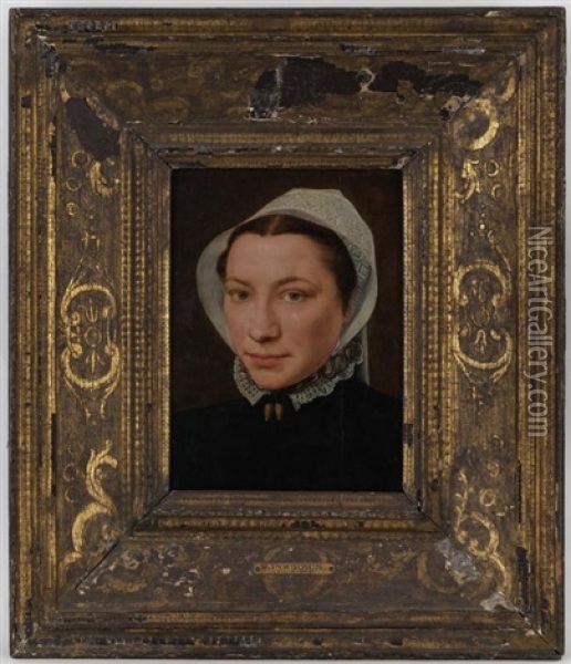 Portrait De Femme Oil Painting - Pieter Jansz Pourbus
