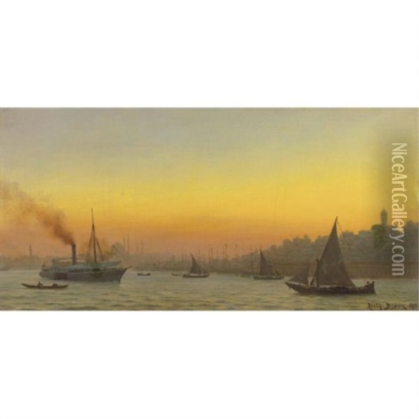 View Of Constantinople Oil Painting - Aleth Bjorn