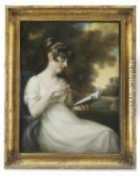 Portrait Of A Young Lady Oil Painting - John Russell