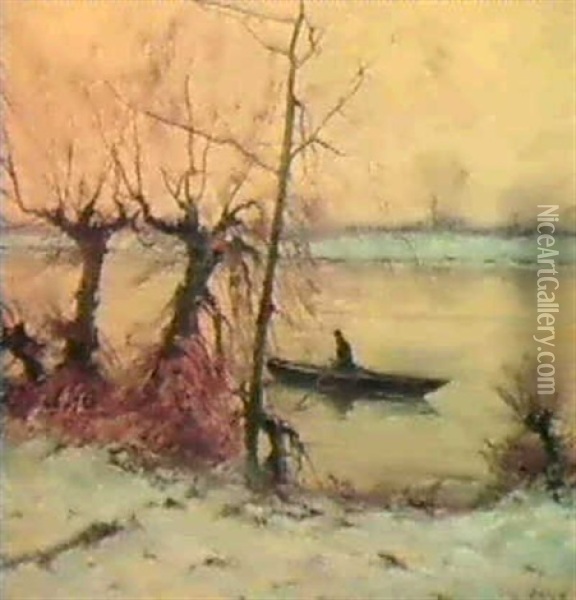 Winter Am Niederrhein Oil Painting - Richard Ebel
