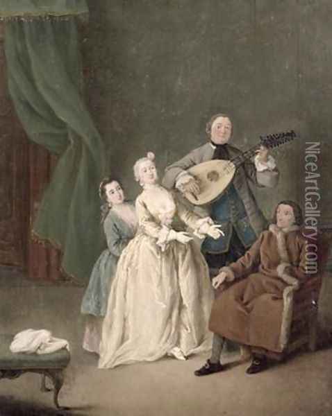 The Family Concert 1750 Oil Painting - Pietro Longhi